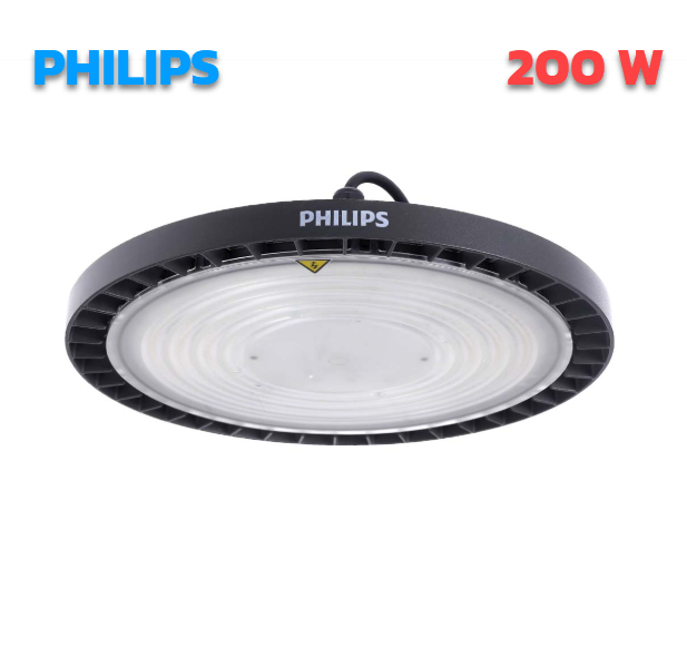 โคมไฟไฮเบย์ LED 200W DL PHILIPS รุ่น BY239/240LM สีดำ