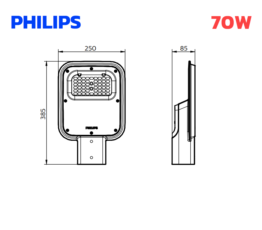 Philips โคมถนน LED ฟิลิปส์ SmartBright LED Street Light BRP130 70W 4000K/5700K - Image 3