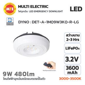 ไฟฉุกเฉิน ติดเพดาน DYNO 9W 3500K LED EMERGENCY DOWNLIGHT MODEL: DET-A-1M09W3K0-R-LG
